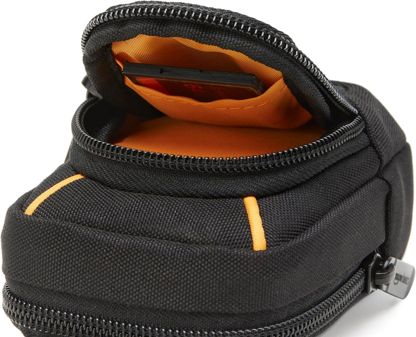 Amazon Basics Medium Compact Digital Camera Case with Internal Padding for 10.2x6.1x2.5 cm Cameras, Solid, Black, Extra-Small