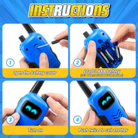 Grriopi Walkie Talkies for Kids, INCL Batteries Old Boy Gifts for 3-12 Year Olds Boys Toys Age 4-10 Walkie Talkies Kids Age 3 4 5 6 Walky Talky Sensory Outdoor Toddler Toys Blue Green
