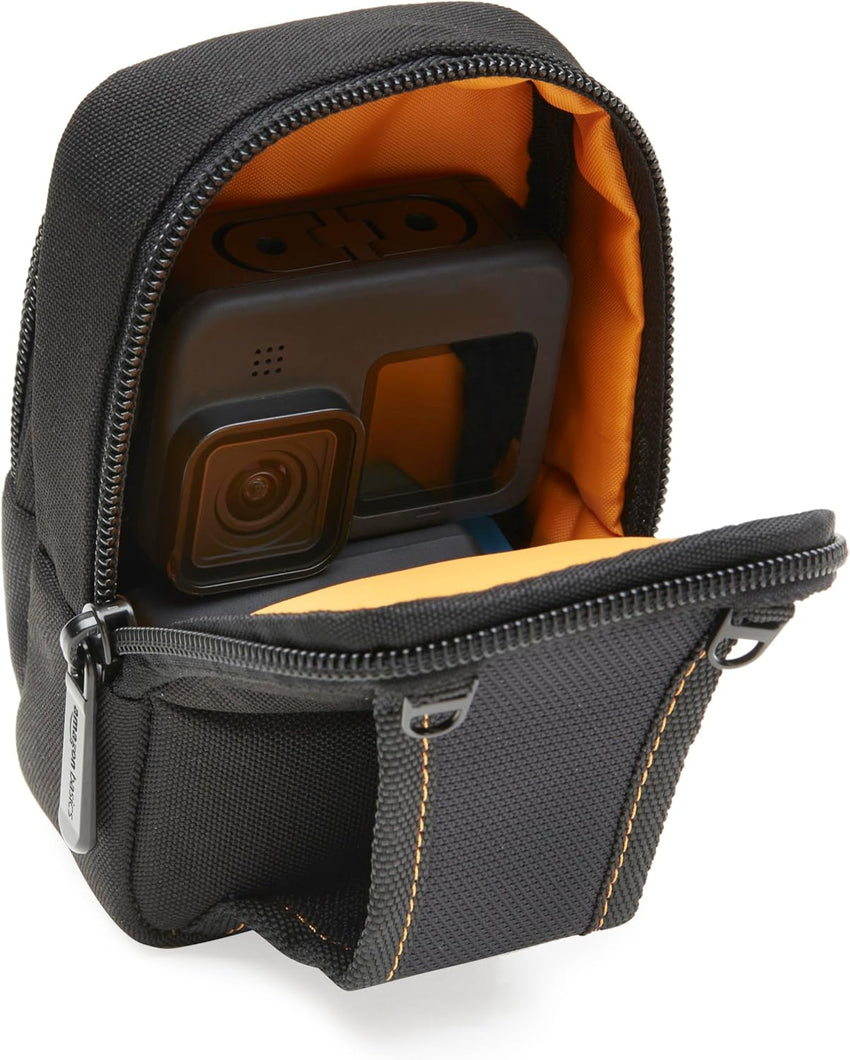 Amazon Basics Medium Compact Digital Camera Case with Internal Padding for 10.2x6.1x2.5 cm Cameras, Solid, Black, Extra-Small