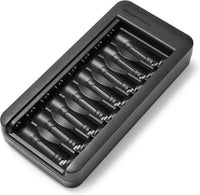 Amazon Basics Rechargeable NiMh AAA 800mAh 8 Pack + AA 2000mAh 8 Pack, with 8 Bay Battery Charger, No AC Power Adapter, USB C Port, 16 count in total, Black