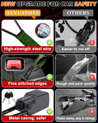 Upgraded Steering Wheel Lock with High Visibility Metal Head â Green