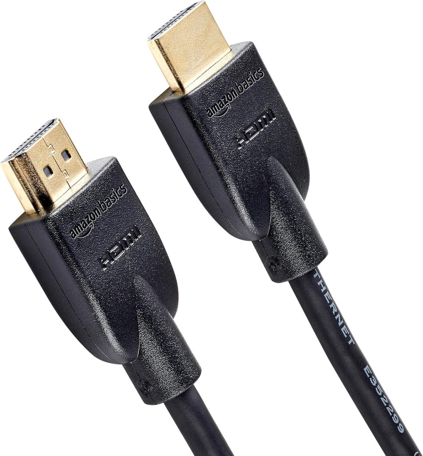 Amazon Basics 4K HDMI Cable 0.9m - 18Gbps High Speed with Ethernet, 4K@60Hz, 2160p, Black