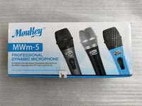 Moukey Dynamic Microphone, Home Karaoke Microphone with 13ft XLR Cable, Cardioid Metal Handheld Wired Mic for Singing/Karaoke/Stage, Compatible w/Speaker/Amp/Mixer/Karaoke Machine, Gray