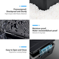 Camera Battery Case & Memory Card Holder for Canon LP-E6 Nikon EN-EL15 Sony NP-FZ100 â Black