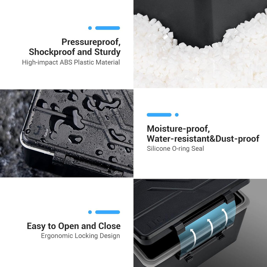 Camera Battery Case & Memory Card Holder for Canon LP-E6 Nikon EN-EL15 Sony NP-FZ100 â Black