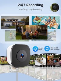 2K Window Security Camera Dual-Band WiFi Indoor Motion Detection Two-Way Audio