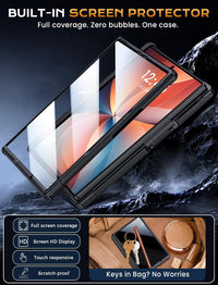 Samsung Galaxy Z Fold 8 Protective Case MagSafe Compatible Full Hinge Protection Dual-Angle Kickstand - Black