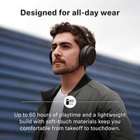 Sennheiser MOMENTUM 4 Wireless Noise Cancelling Headphones Bluetooth Headset for Crystal-Clear Calls with Adaptive Noise Cancellation, Up To 60HR Playtime, Folding Design, Black/Copper