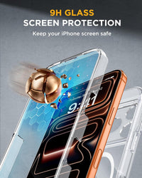Magnetic Case for iPhone 17 Pro Built-in Glass Screen Protector â Clear 6.3-inch