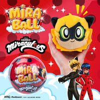 Miraculous Ladybug Age 3+, 4-1 Capsule Collectible Toy, Surprise Miraball with expanding Plush Kwami, Collectible Character Metal Case, Glittery Stickers & hanging Display Ribbon
