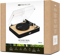 House of Marley Revolution Wireless Turntable - Bluetooth Record Player, 3-Speed Sustainably Made Vinyl Player, Easy Set Up Home Turntables for Vinyl Records with Dust Cover, Audio-Technica Cartridge