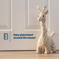 Weighted Door Stop Heavy Sand-Filled Fabric Cover - Giraffe