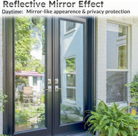 Heat Reflective Window Film One Way Mirror UV Protection 75x400cm Black