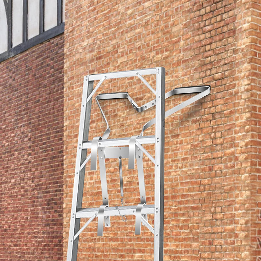 Homvvi V-Shaped Ladder Stand Off, Heavy Duty Ladder Stay/Standoff Downpipe Ladders Accessory, Multipurpose Ladder Stabilizer Fits Universal Ladders, Anti-Slip, Easy to Use