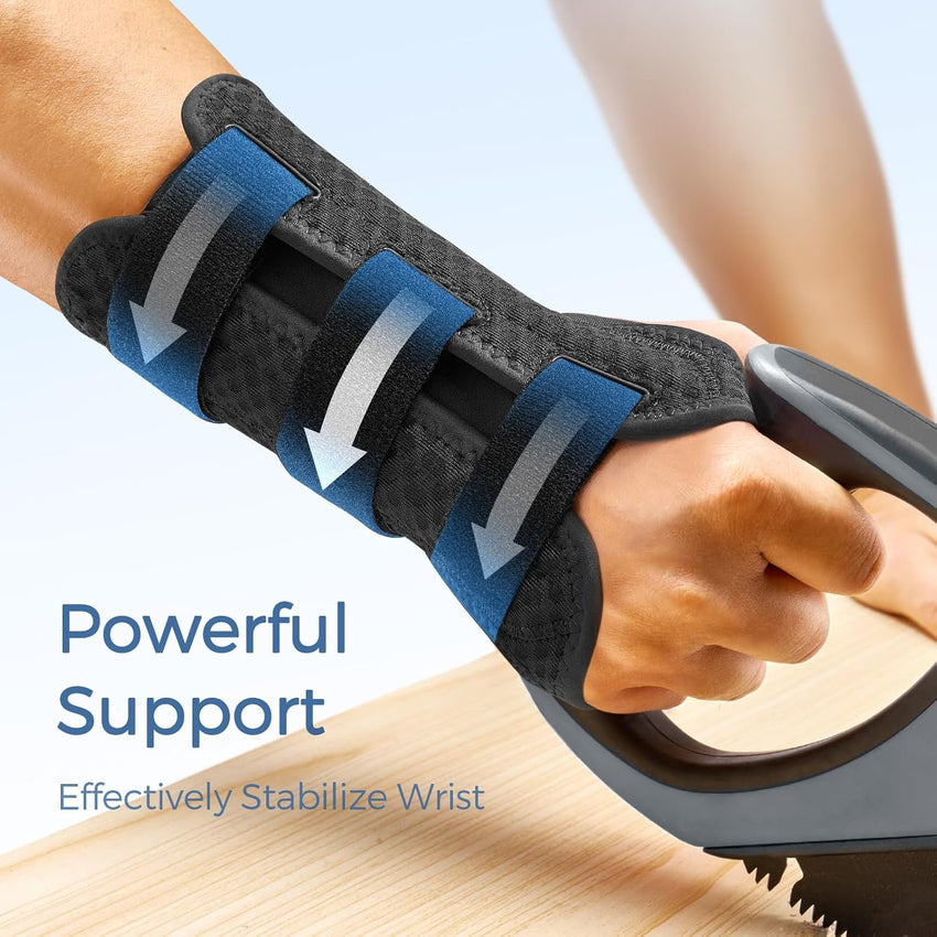 Wrist Support Brace Adjustable Removable Stays Breathable MEDIUM Left/Right M BLACK