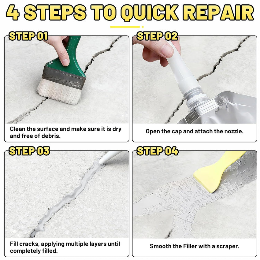 Concrete Crack Filler 2.65lb High Elasticity Cement Crack Repair Sealant