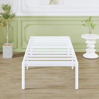 Metal Bed Frame 80x190cm Steel Slats Underbed Storage 41cm High White