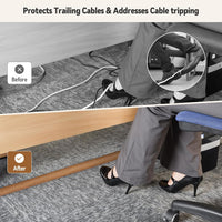 INMOZATA 3M Cable Cover Self-Adhesive Flexible PVC Cable Protector Wire Covers for Cables,Protect Cables and Prevent Trip Hazards Suitable for Home Office Warehouse Garages (Yellow Oak Grain)