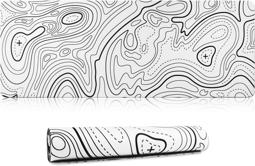 HoYiXi Mouse Pad for Home Office Work,Gaming Mouse Pad Desk Pad Soft Smooth Surface and Anti-Slip Rubber Base Waterproof Soft Cloth XX Mouse Mat 600 x 300 x 3MM,White