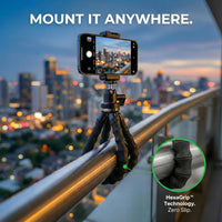 KobraTech Mobile Phone Tripod Stand - TriFlex Mini iPhone Tripod - Flexible Tripod for iPhone + Bluetooth Remote Shutter