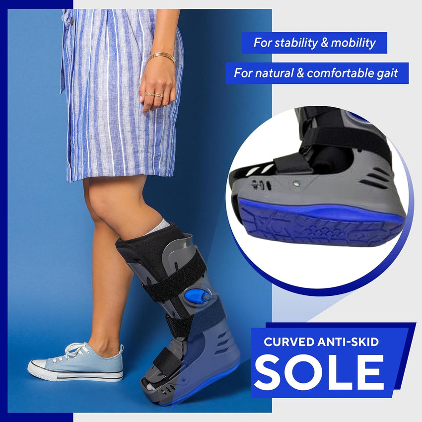 THUASNE XLR8 - Full Shell Pneumatic Tall Air Walker Fracture Boot - CE Medical Device (L)