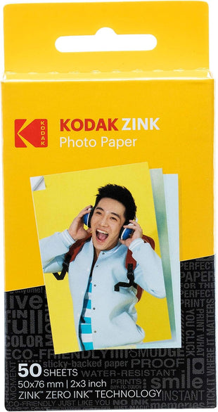 Kodak 5x7 cm Sticky-Backed ZINK Photo Paper (50 Sheets) Compatible With Kodak Printomatic Instant Camera