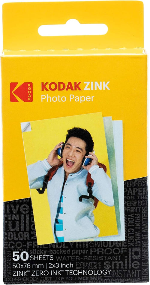 Kodak 5x7 cm Sticky-Backed ZINK Photo Paper (50 Sheets) Compatible With Kodak Printomatic Instant Camera