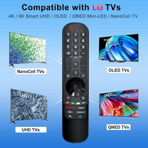 Magic Remote for LG-Smart-TV-Remote-Control,Replacement for MR24GA MR23GA MR22GN MR21GA,Suitable for LG UHD OLED QNED NanoCell 4K 8K Smart TV,with Pointer and Voice Function