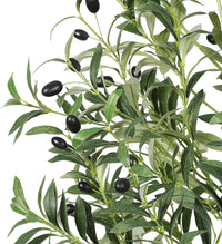 Alupssuc 7FT Artificial Olive Tree, Fake Olive Tree with Lifelike Leaves and Fruits, Faux Tall Plant Indoor Outdoor for Home Living Room Bedroom Balcony Corner Office Garden Decor, 210cm