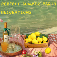 28 Artificial Yellow Lemons for Summer Party Decorations 28 Pcs