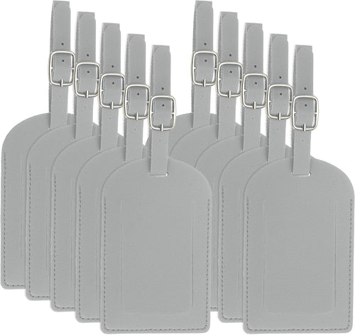 PATIKIL Leather Luggage Tag Set of 30 PU Bag Tags for Suitcases & Travel Essentials â Black