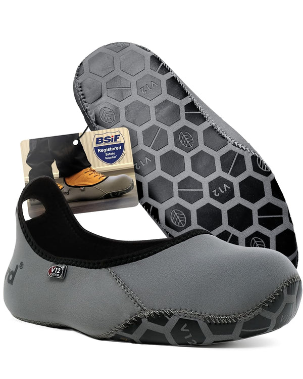V12 MukGuard Reusable Overshoes LARGE - Washable, Slip-Resistant & Heavy-Duty Shoe Covers - Reusable Overshoes with Neoprene Upper & Rugged Grip Sole - Boot Cover for Work, DIY & Tradesmen - L (09/10)