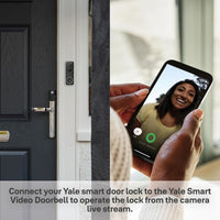 Yale Conexis L2 Smart Door Lock [NO Subscription Required] Remote Access from Anywhere, Anytime, No Key Needed, Works with Alexa, Google Assistant and Philips Hue - Chrome