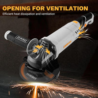 Angle Grinder 900W 115 mm Corded with Long Handle Includes Cutting & Grinding Discs â Silver