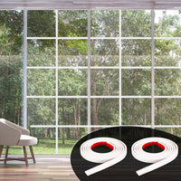 3pcs Window Grid Kit, 19.68ft in Total Self-Adhesive Window Grid Inserts Window Grille Inserts Window Mullions Muntins Peel and Stick Molding for Walls Trim Molding Decoration for Window Frames