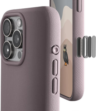 TineeOwl for iPhone 16 Pro Magnetic Case, [Covered Camera Control Button], Compatible with MagSafe, TPU, Minimalist, Slim/Thin, Grippy - Dune Series (Dusty Lilac, iPhone 16 Pro)