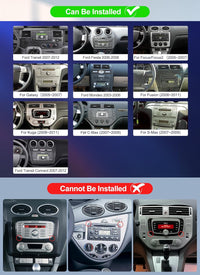 CAMECHO 2G+64G Android 13 Car Stereo for Ford Fiesta Focus Kuga Transit Connect Mondeo Smax with Wireless Carplay Android Auto 7" Touch Screen Bluetooth Car Radio with GPS WiFi FM RDS Reversing Camera