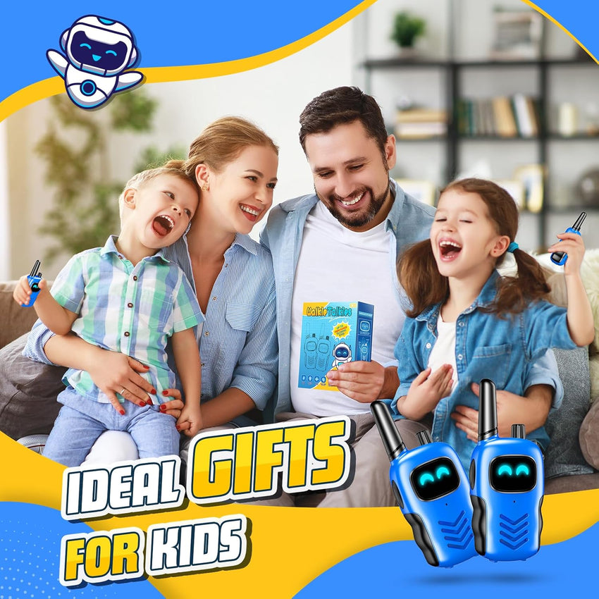 Grriopi Walkie Talkies for Kids, INCL Batteries Old Boy Gifts for 3-12 Year Olds Boys Toys Age 4-10 Walkie Talkies Kids Age 3 4 5 6 Walky Talky Sensory Outdoor Toddler Toys Blue Green