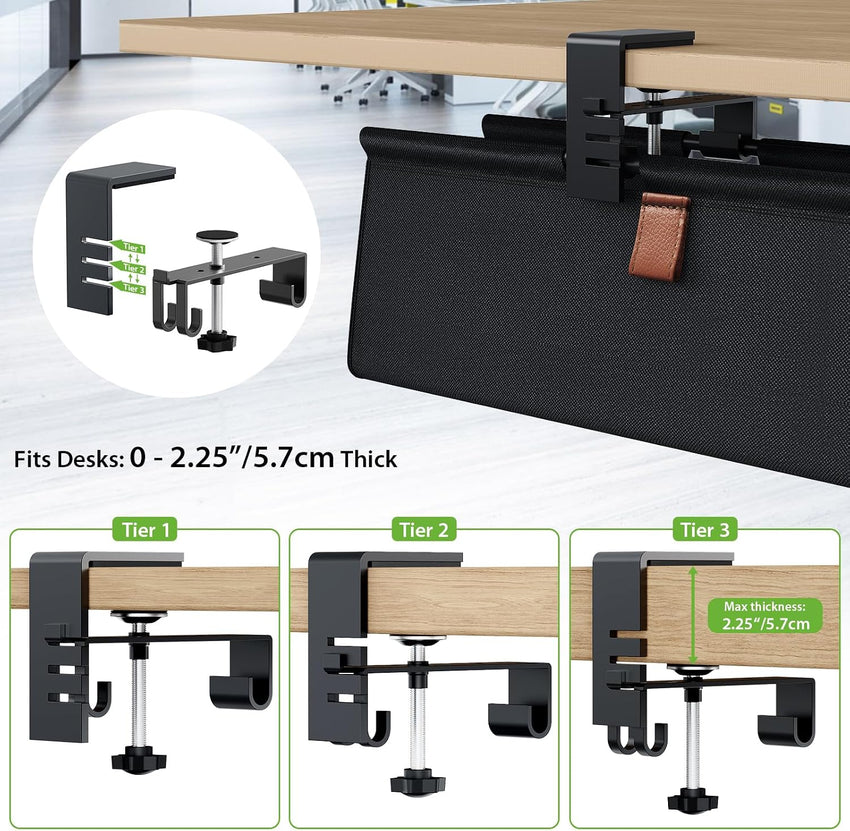 Under Desk Cable Management Tray with Clamp/Screw Mount â 40-inch