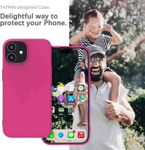 YATWIN Silicone Case for iPhone 11, Soft-Touch, Shockproof, DustProof, Antiskid Full Body Armour Phone Cover for Apple iPhone 11 - Magenta