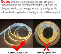 12V COB LED Strip Lights Cool White 6.56FT for DIY Home Decoration â IP20