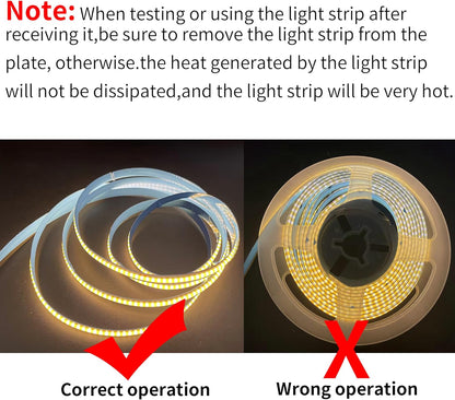12V COB LED Strip Lights Cool White 6.56FT for DIY Home Decoration â IP20