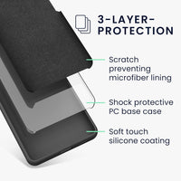 kwmobile Case Compatible with Apple iPhone 15 Pro Case - Slim TPU Silicone Phone Cover - Soft Touch Finish - Baltic Blue