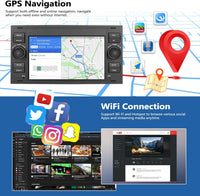 CAMECHO 2G+64G Android 13 Car Stereo for Ford Fiesta Focus Kuga Transit Connect Mondeo Smax with Wireless Carplay Android Auto 7" Touch Screen Bluetooth Car Radio with GPS WiFi FM RDS Reversing Camera