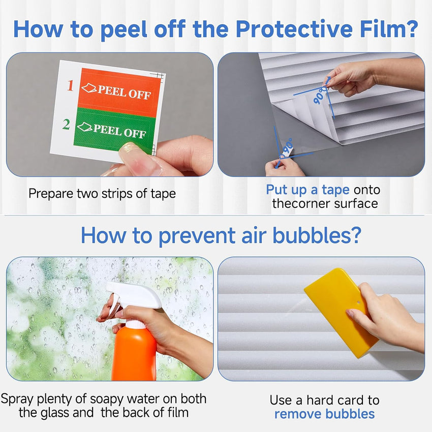 Privacy Window Film Frosted Stripe Static Cling UV Protection â 75x200cm