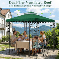 3x3m Gazebo Replacement Top 2-Tier Waterproof UV Resistant with Mosquito Net Top Only