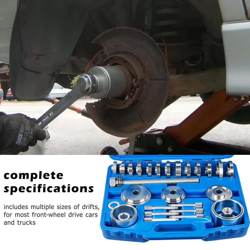DAYUAN 31-Piece Wheel Bearing Tool, Universal Wheel Drive Bearing Assembly Tool Set, Wheel Bearing Puller Wheel Hub Extractor Assembly Disassembly Set