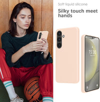 YATWIN Silicone Case for Samsung Galaxy S24, Soft-Touch, Shockproof, DustProof, Antiskid Full Body Armour Phone Cover for Samsung Galaxy S24 - Light Pink