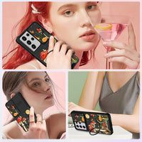 for Samsung Galaxy S21 Ultra Case - [2in1] Women Girls Cute Mushroom Phone Cover Ring Holder Stand Girly Pretty Unique Fashion Slide Camera Cover Design for Samsung S21 Ultra Case 6.8"