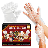 Disposable Polyethylene Gloves Food Safe 100pc One Size â Clear